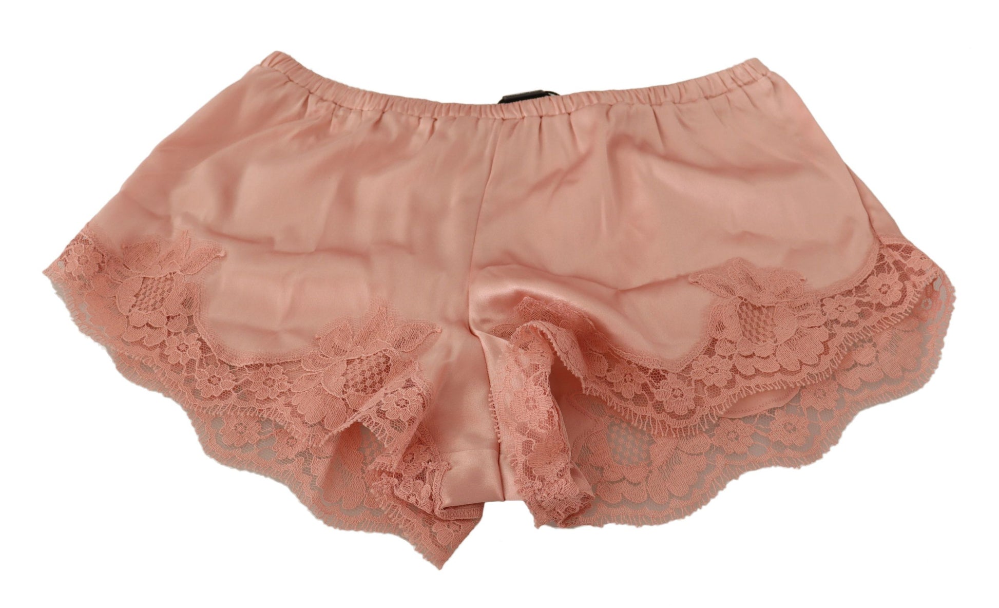 Rosa Dessous mit Blumenspitze