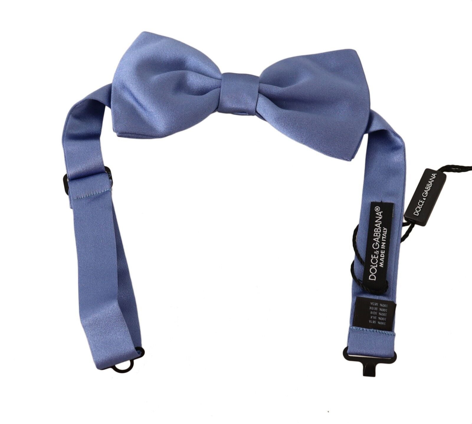 Lilafarbene Papillon-Fliege aus 100 % Seide mit verstellbarem Hals