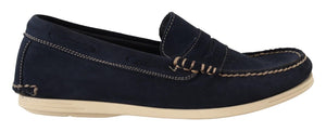 Blaue Wildleder Low Top Mokassin Loafers Casual Herrenschuhe