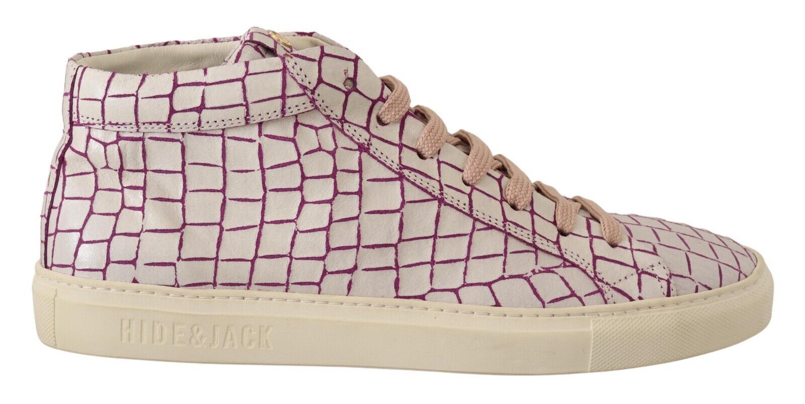 Lässige Schnürschuhe aus weißem Bordeauxleder
