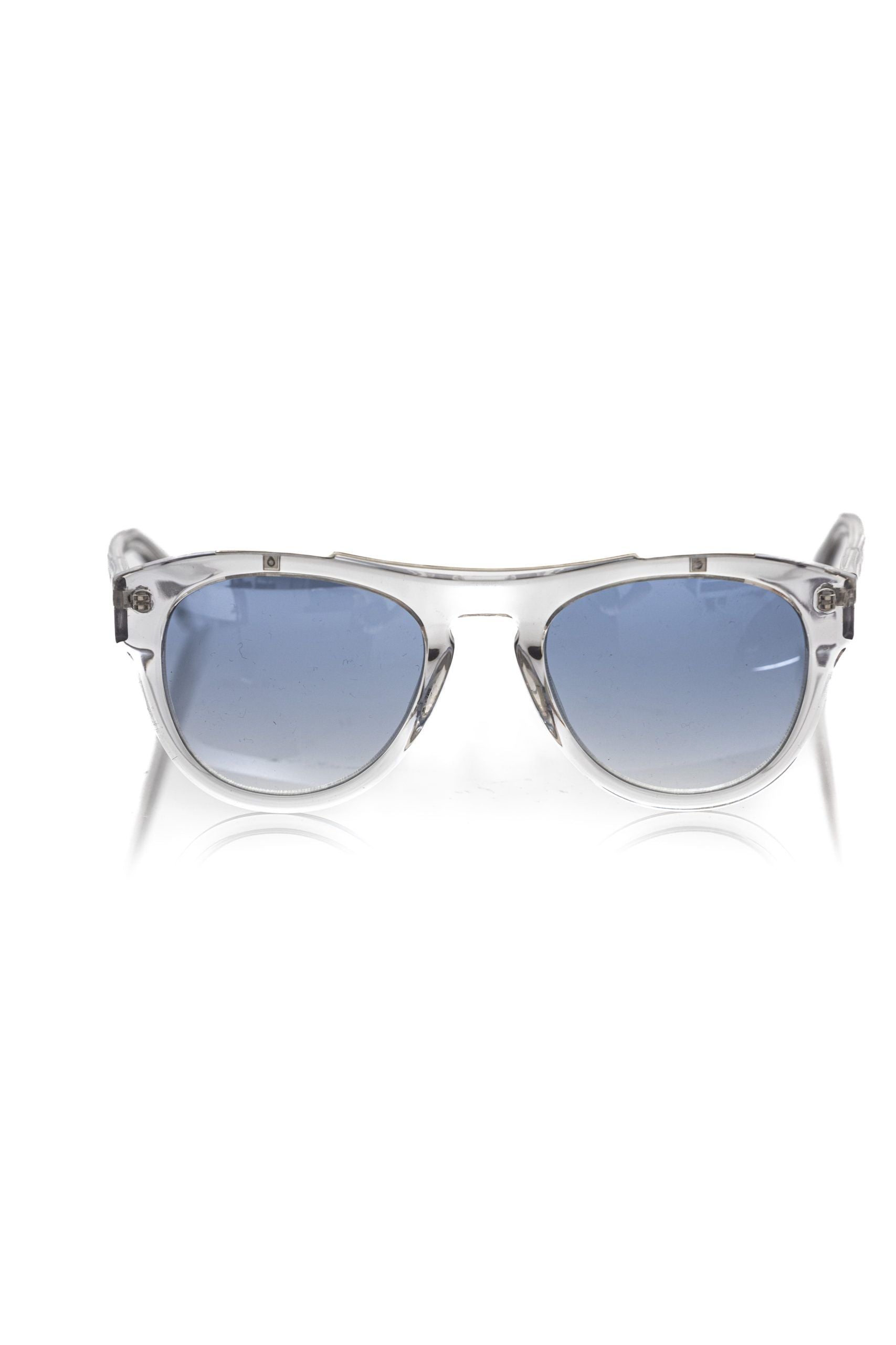 Weiße Acetat-Sonnenbrille für Herren