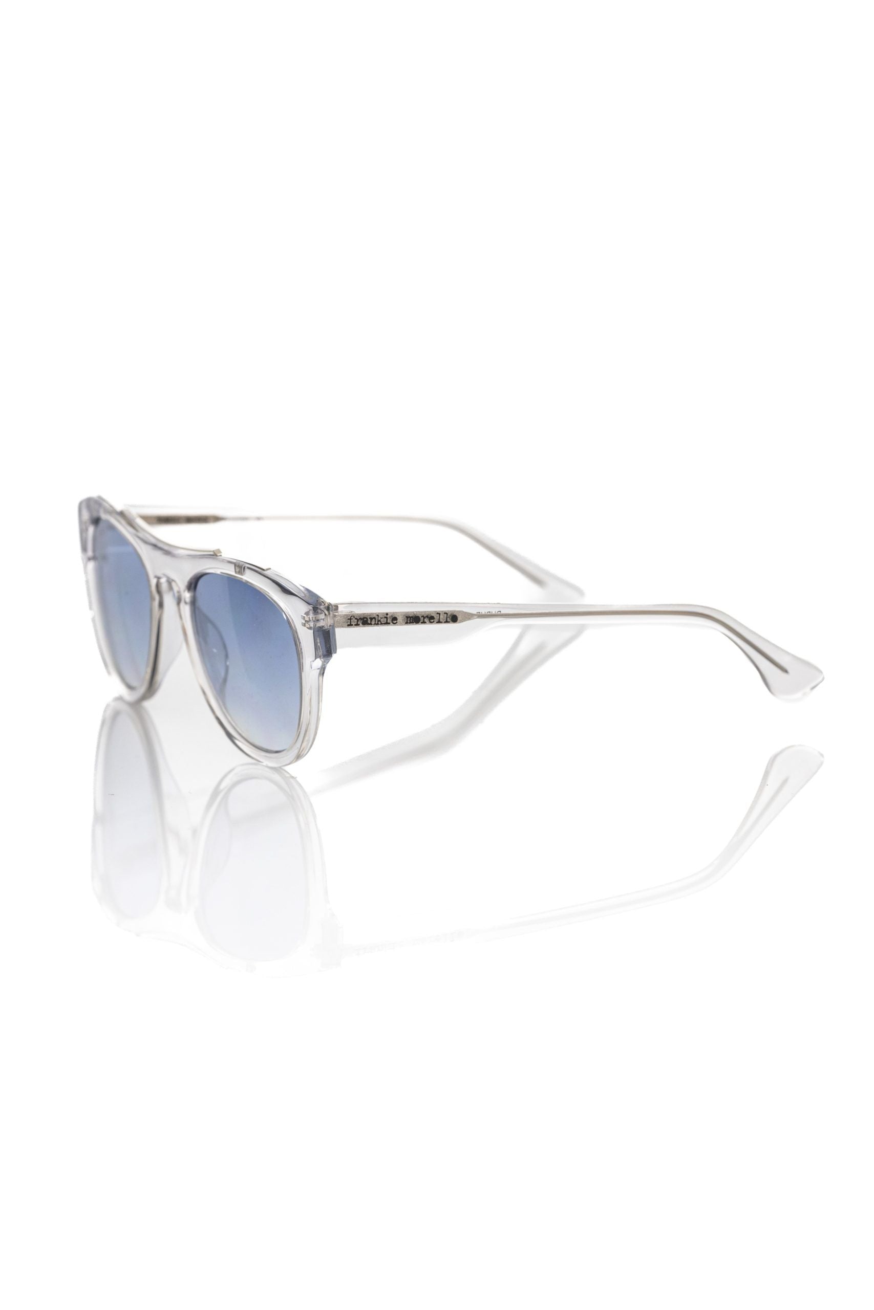 Weiße Acetat-Sonnenbrille für Herren