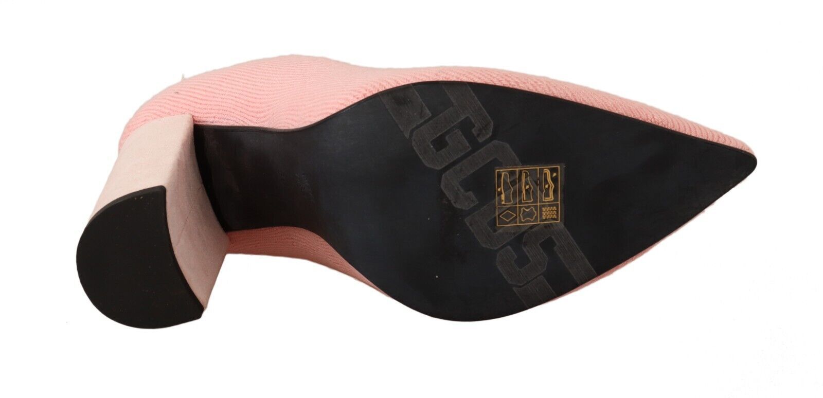 Rosa Wildleder Logo Socken Blockabsatz Stiefeletten Schuhe