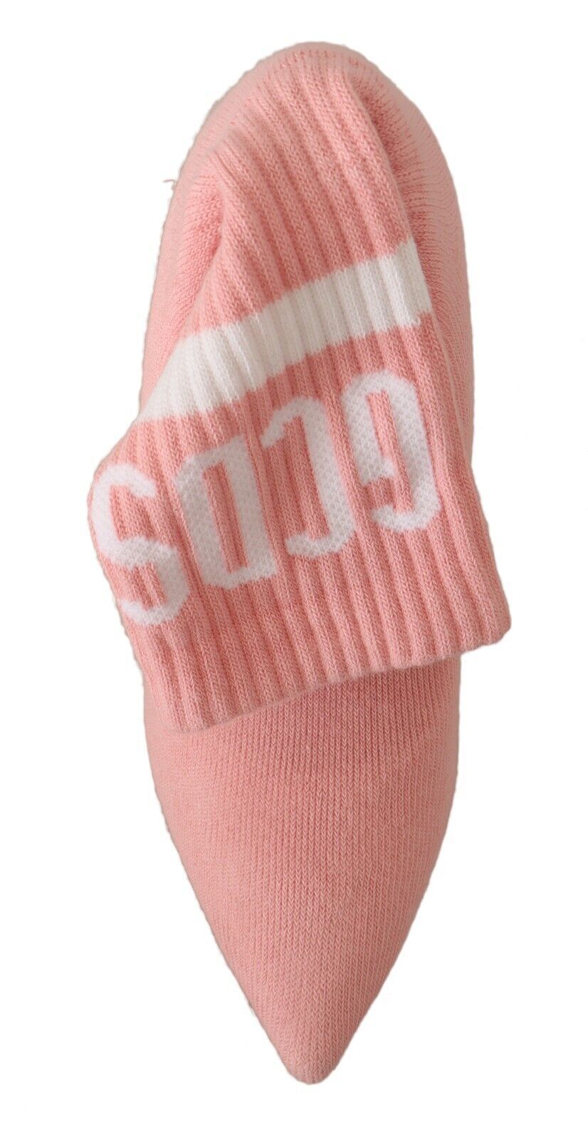 Rosa Wildleder Logo Socken Blockabsatz Stiefeletten Schuhe