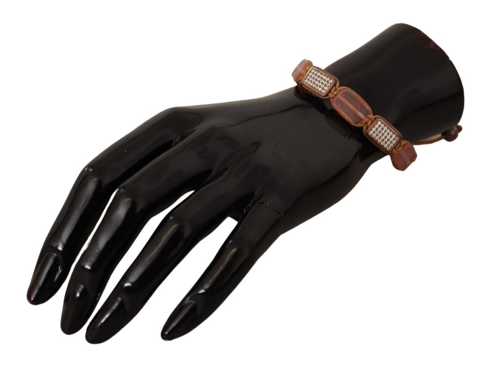 Verstellbares Armband mit mehrfarbigem Kristall-Logo