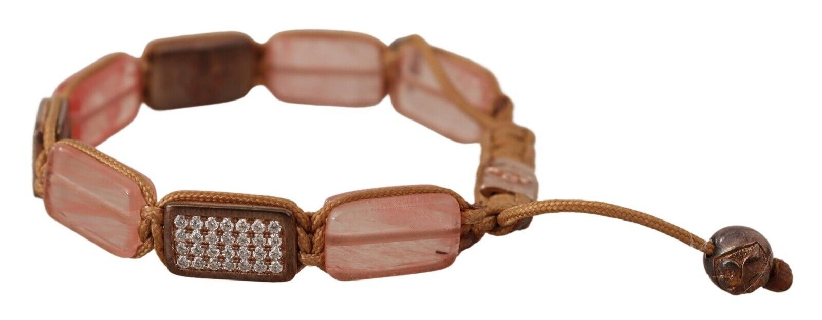 Verstellbares Armband mit mehrfarbigem Kristall-Logo