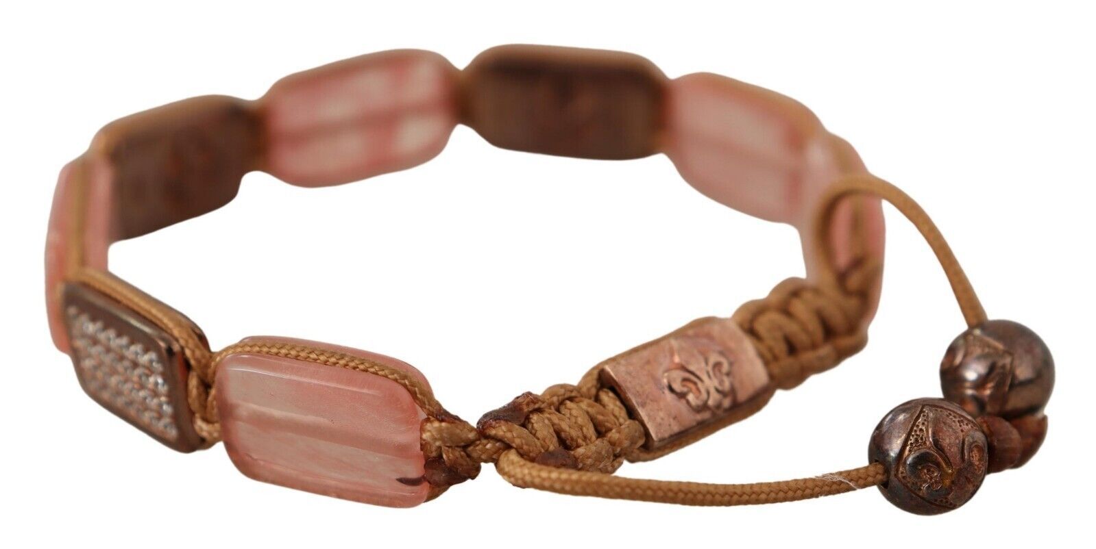 Verstellbares Armband mit mehrfarbigem Kristall-Logo