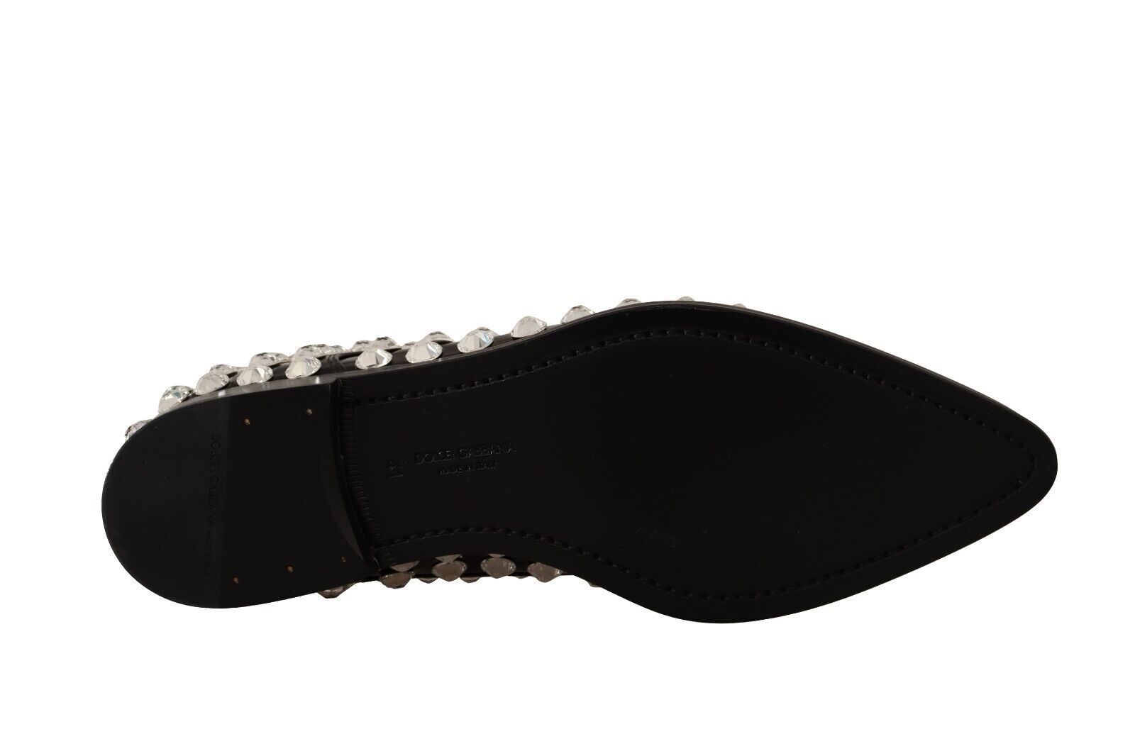 Schwarze formelle Schnürschuhe aus Leder mit Kristallen