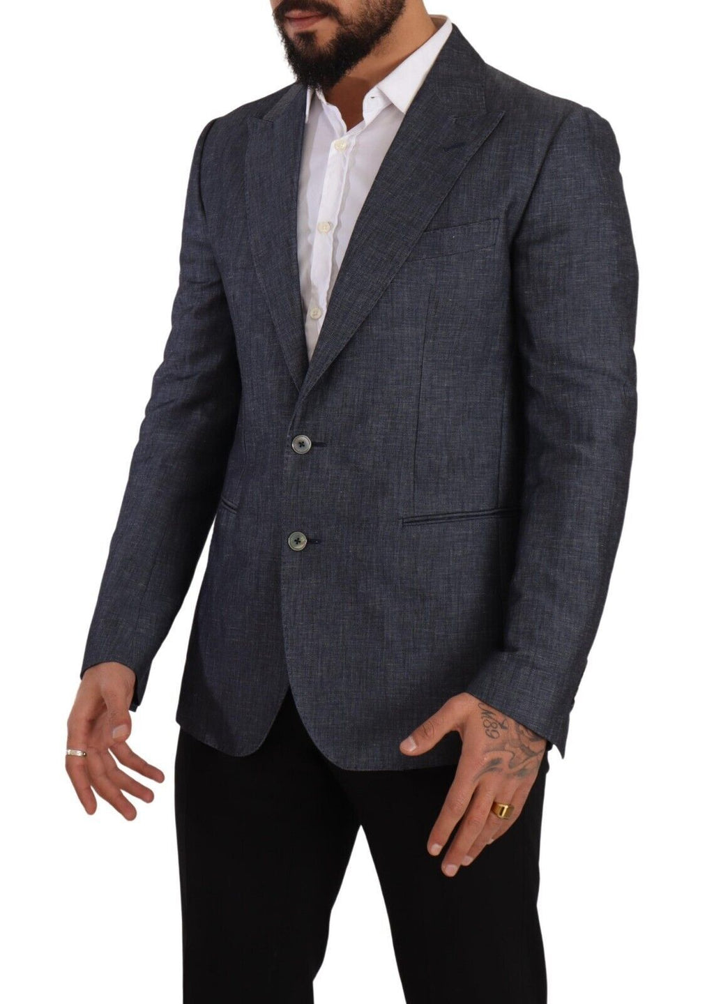 Blaue Leinen-Baumwolljacke TAORMINA Blazer