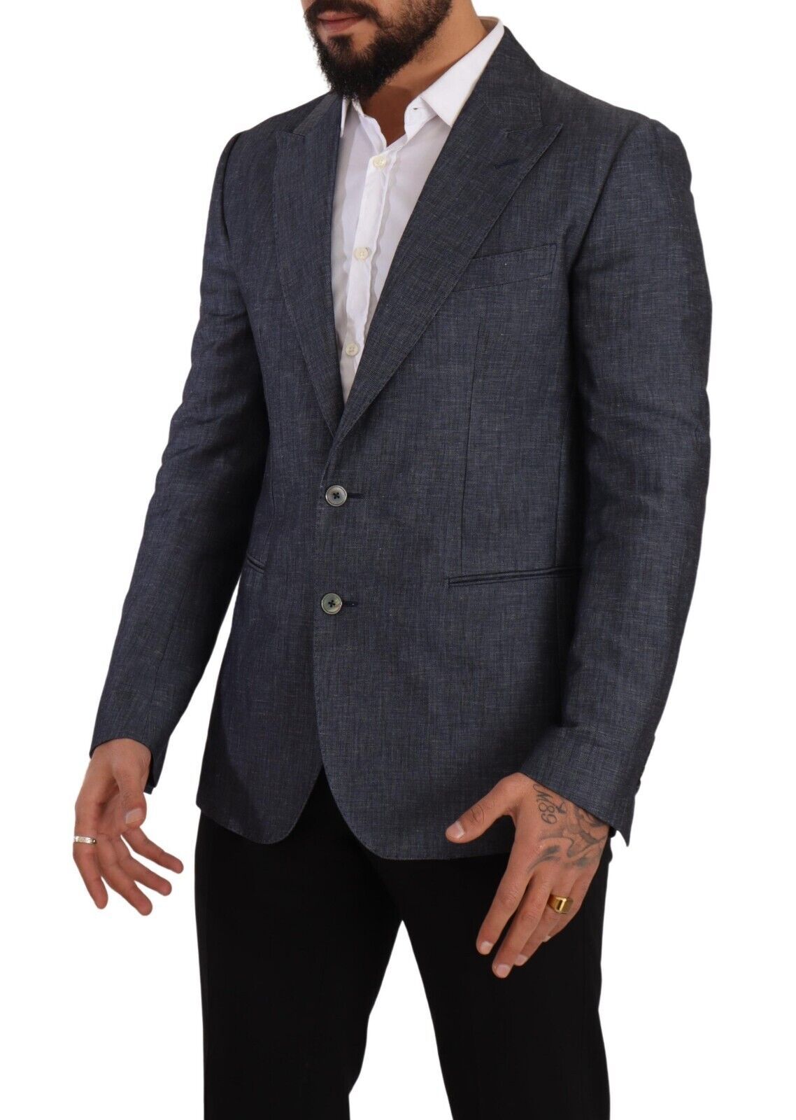 Blaue Leinen-Baumwolljacke TAORMINA Blazer