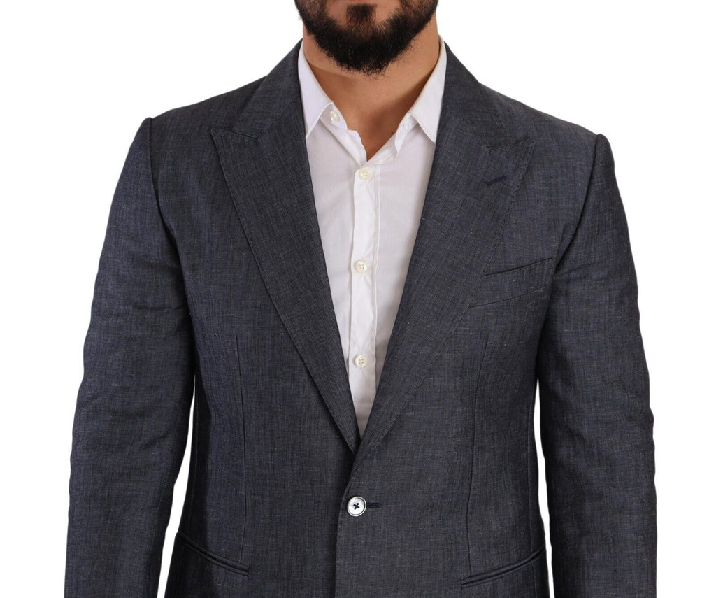 Blaue Leinen-Baumwolljacke TAORMINA Blazer