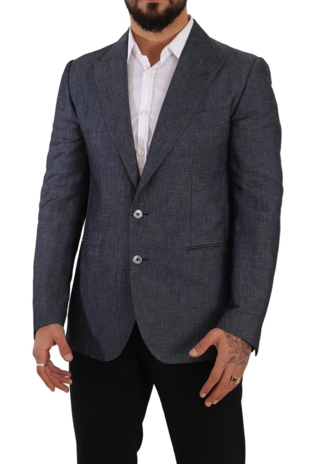 Blaue Leinen-Baumwolljacke TAORMINA Blazer