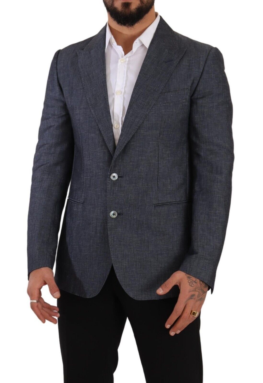 Blaue Leinen-Baumwolljacke TAORMINA Blazer