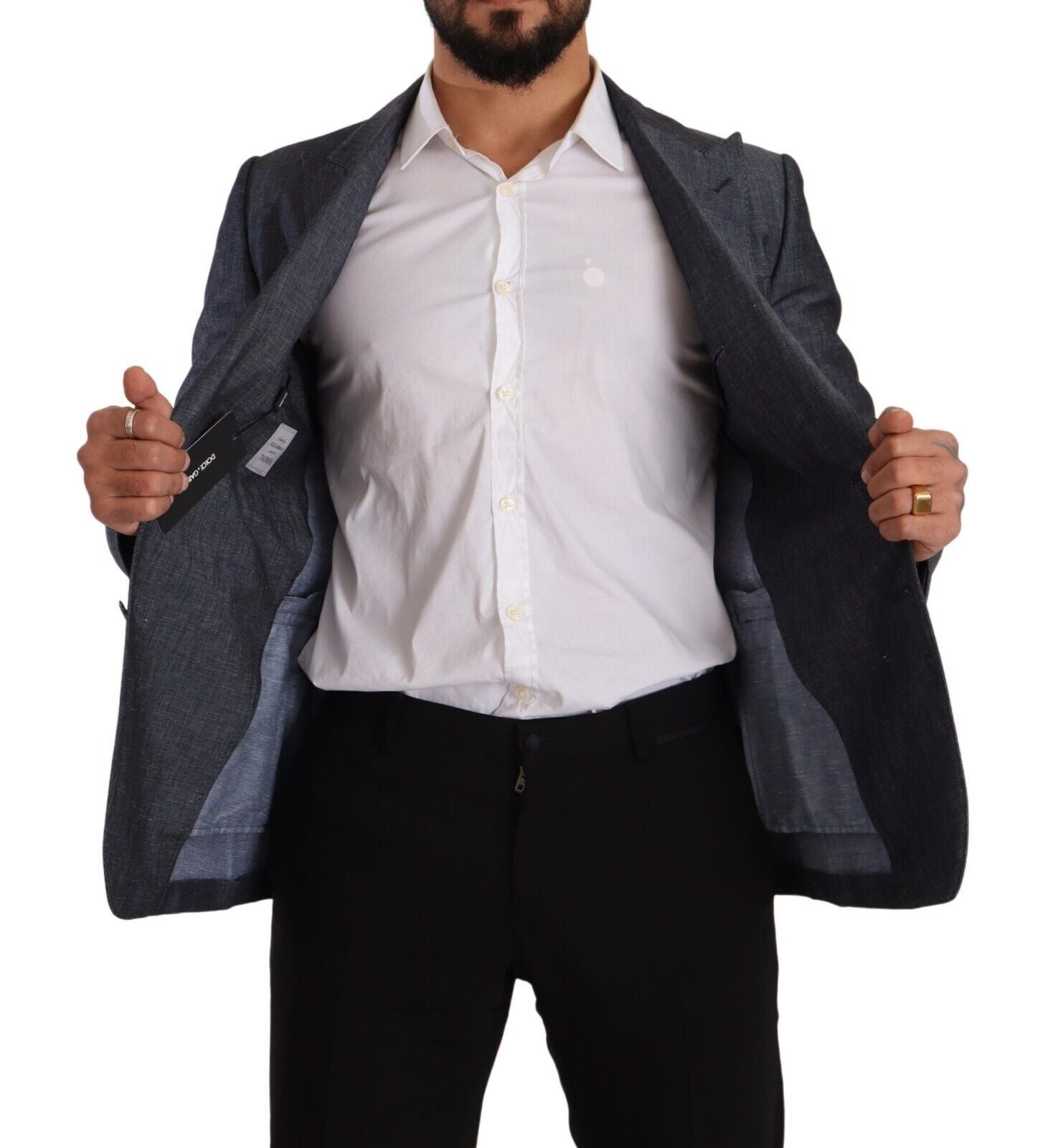 Blaue Leinen-Baumwolljacke TAORMINA Blazer
