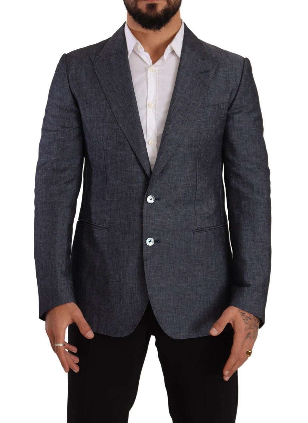 Blaue Leinen-Baumwolljacke TAORMINA Blazer