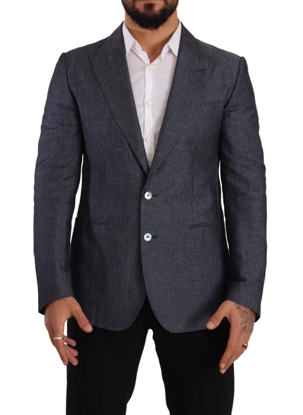 Blaue Leinen-Baumwolljacke TAORMINA Blazer