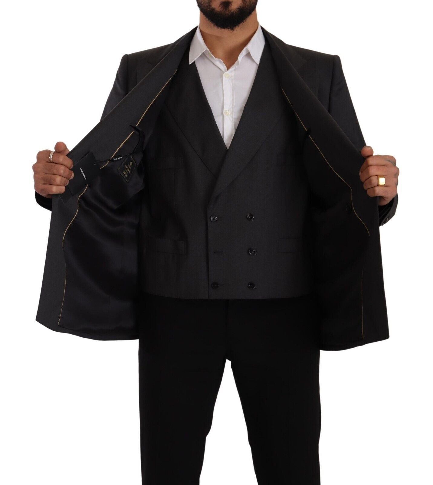 Grauer zweireihiger 2-teiliger SICILIA Blazer
