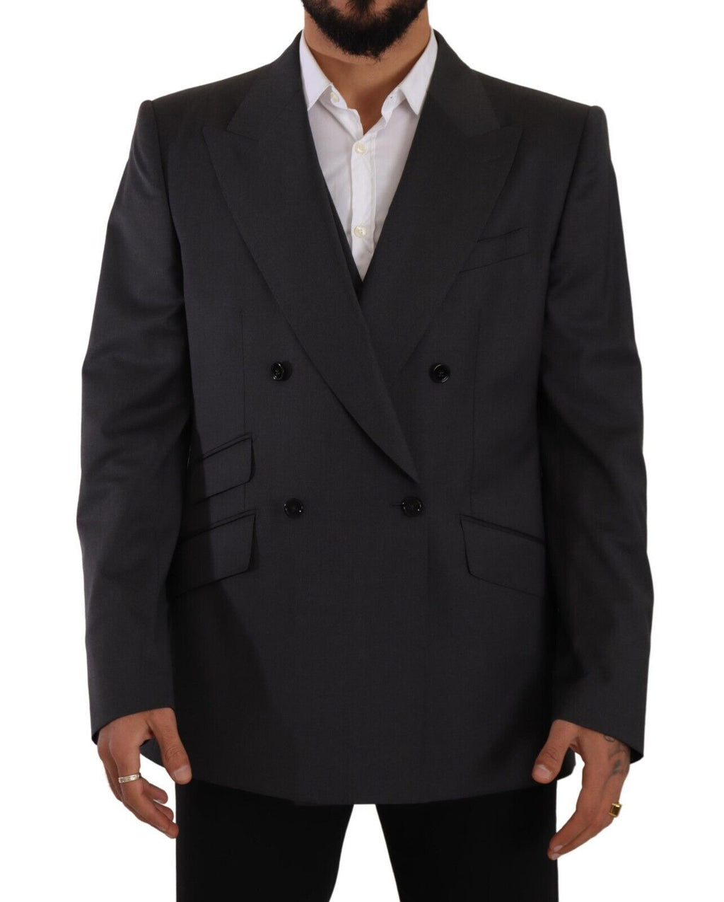 Grauer zweireihiger 2-teiliger SICILIA Blazer