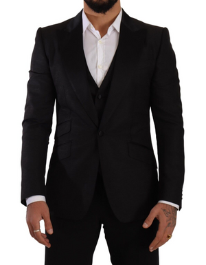 Schwarzer Slim Fit 2-teiliger SICILIA Blazer