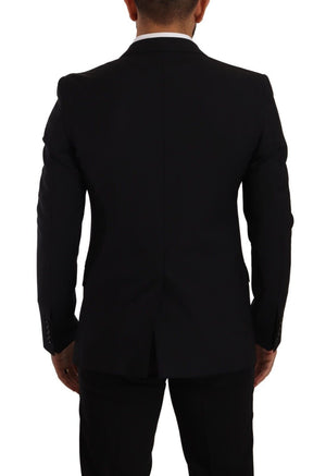 Schwarze Slim Fit Weste 2 Knopf MARTINI Blazer