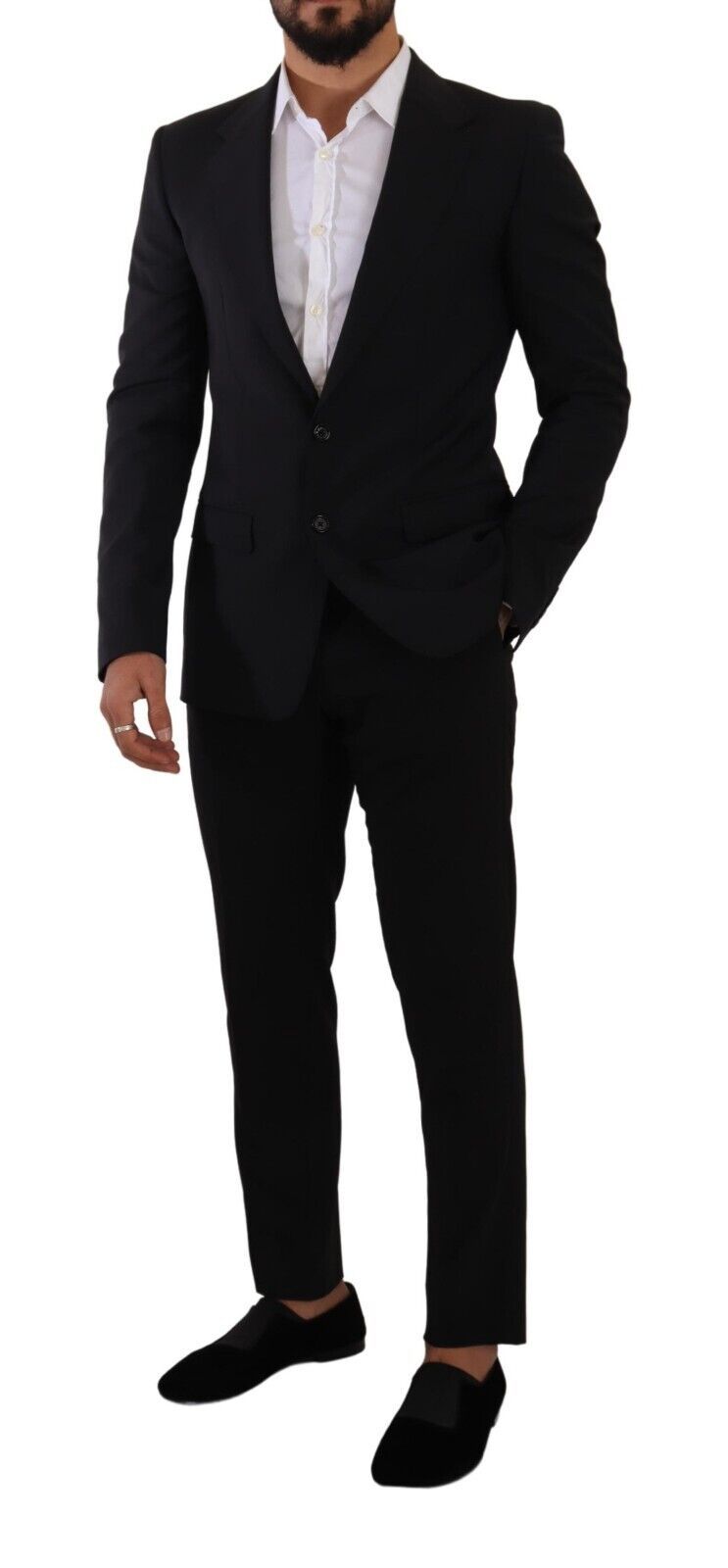 Schwarze Slim Fit Weste 2 Knopf MARTINI Blazer
