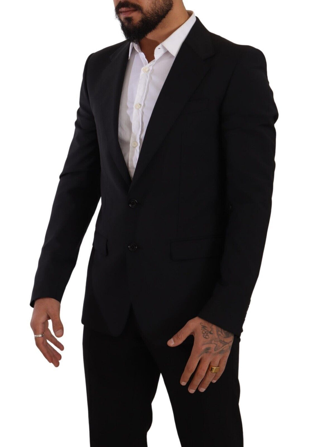 Schwarze Slim Fit Weste 2 Knopf MARTINI Blazer