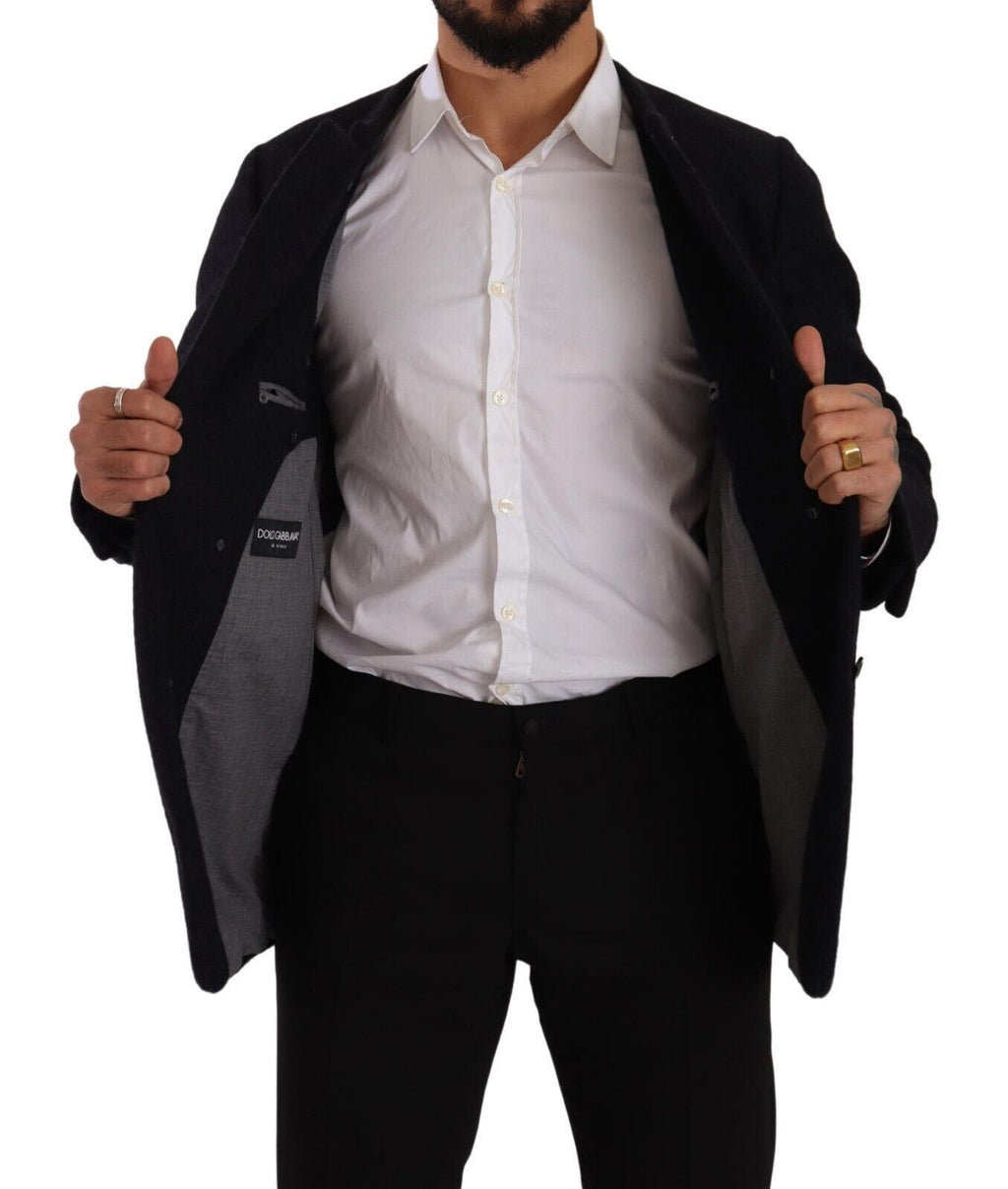 Graue Alpaka Button Down Herren Manteljacke
