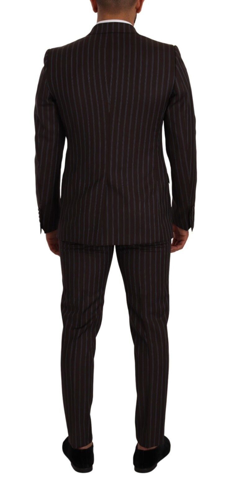Bordeauxroter MARTINI gestreifter Slim Fit 2-teiliger Anzug