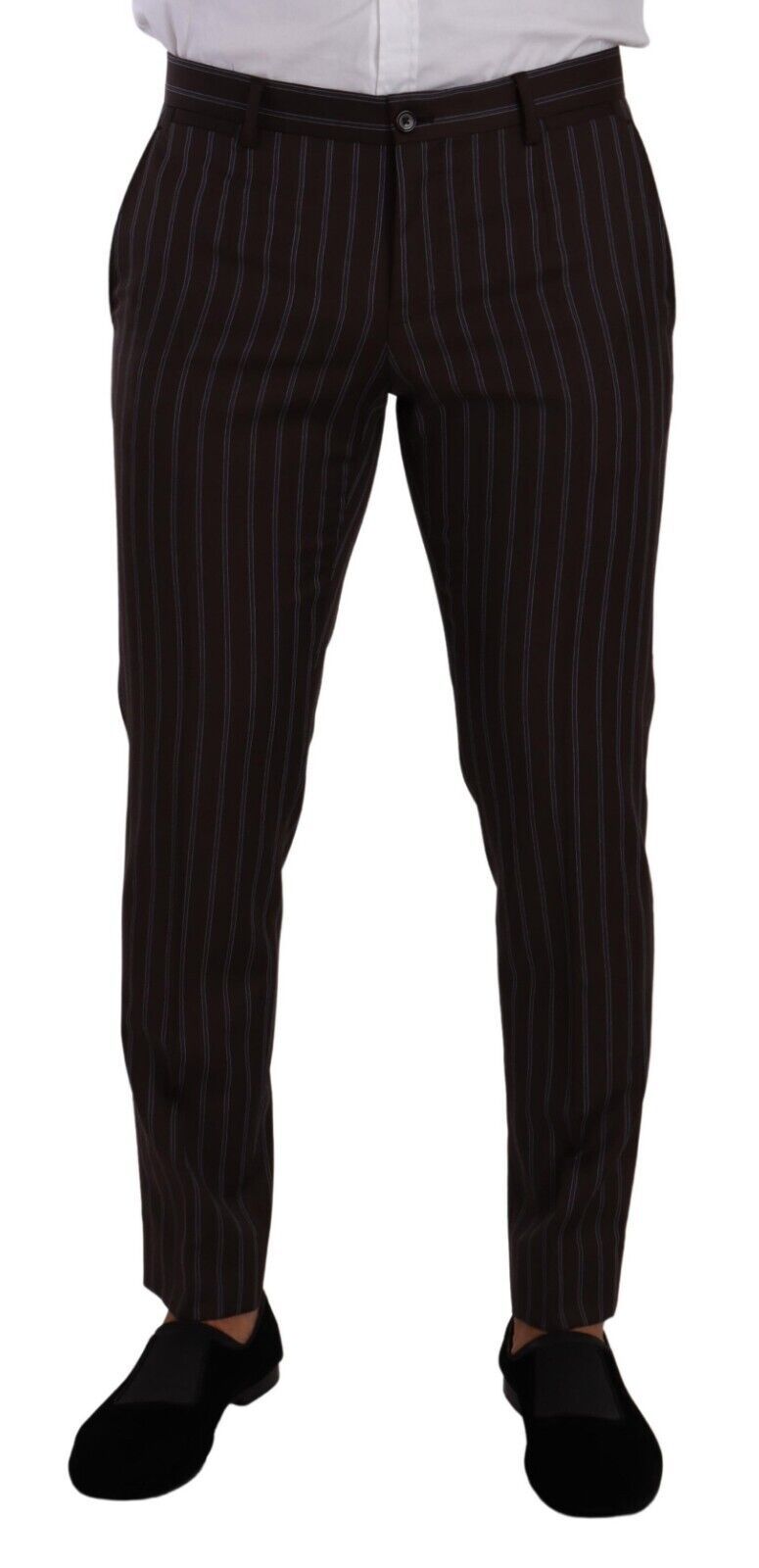 Bordeauxroter MARTINI gestreifter Slim Fit 2-teiliger Anzug