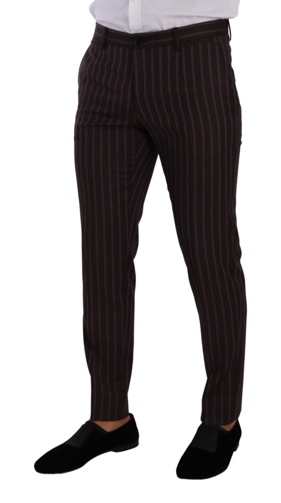 Bordeauxroter MARTINI gestreifter Slim Fit 2-teiliger Anzug
