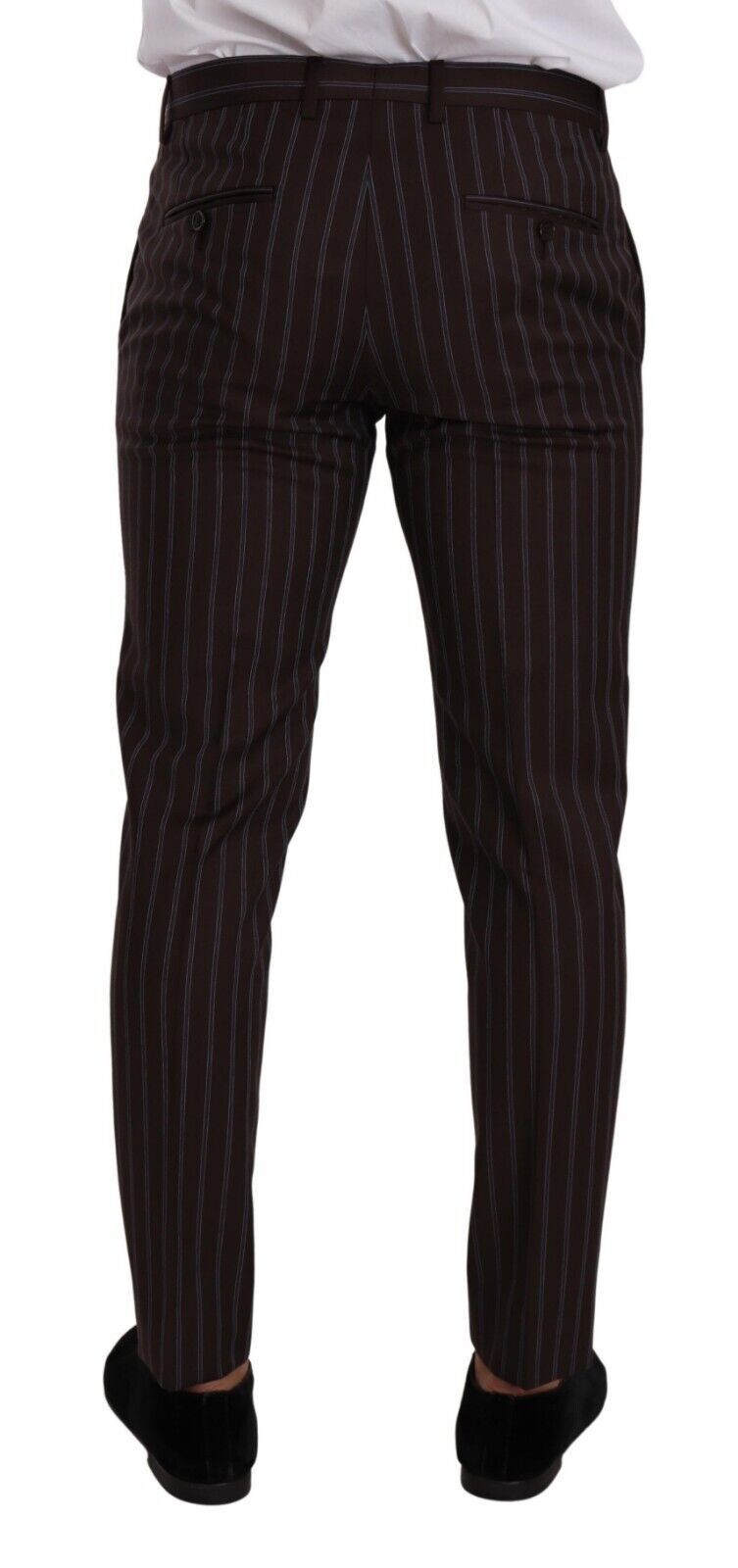 Bordeauxroter MARTINI gestreifter Slim Fit 2-teiliger Anzug