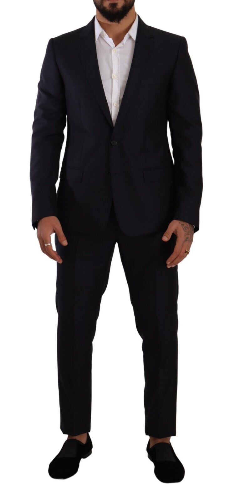 Blauer MARTINI Slim Fit 2-teiliger Mantelanzug