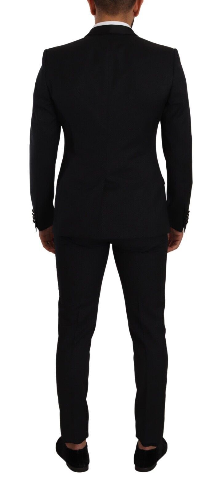 Schwarzer Fantasy GOLD Slim Fit Wollanzug, 2-teilig