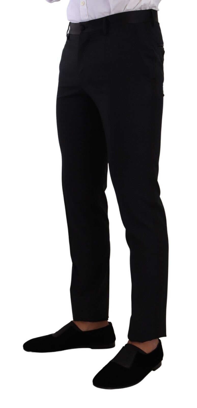 Schwarzer Fantasy GOLD Slim Fit Wollanzug, 2-teilig