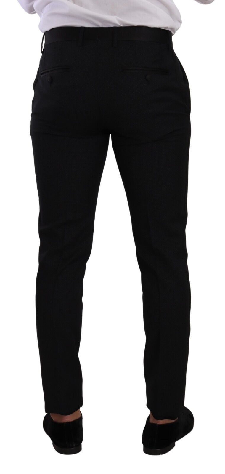 Schwarzer Fantasy GOLD Slim Fit Wollanzug, 2-teilig