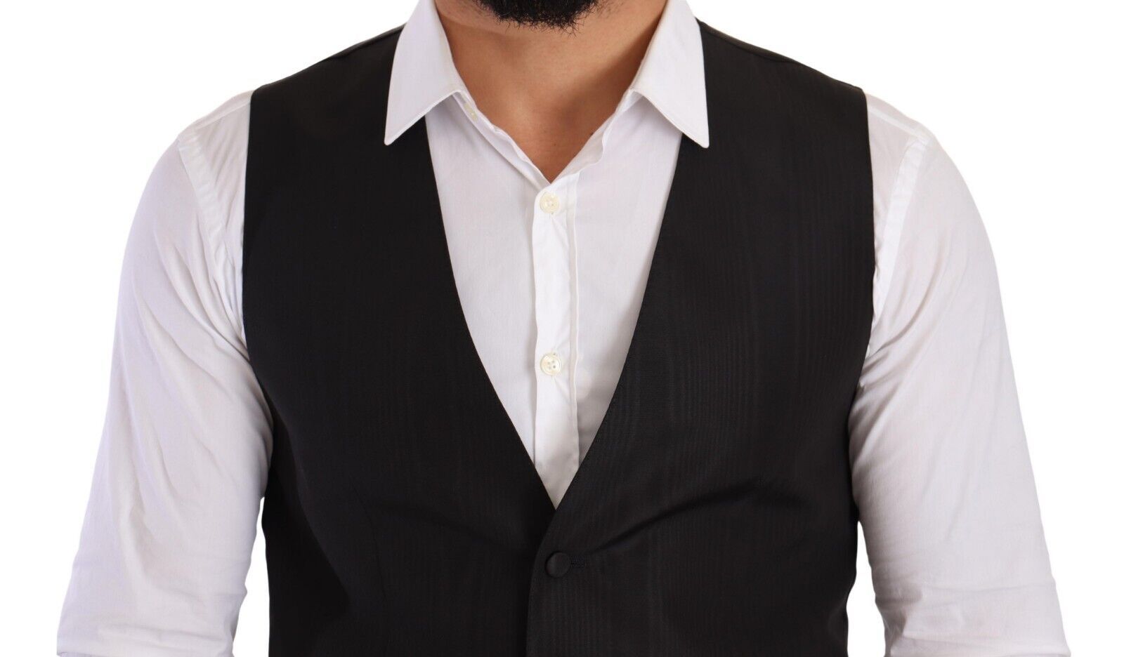 Graue Weste aus Seide im Slim Fit