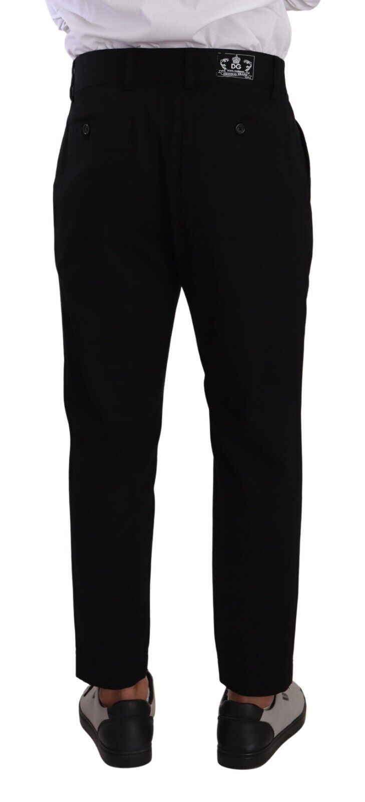Schwarze Chinohose aus Baumwollstretch