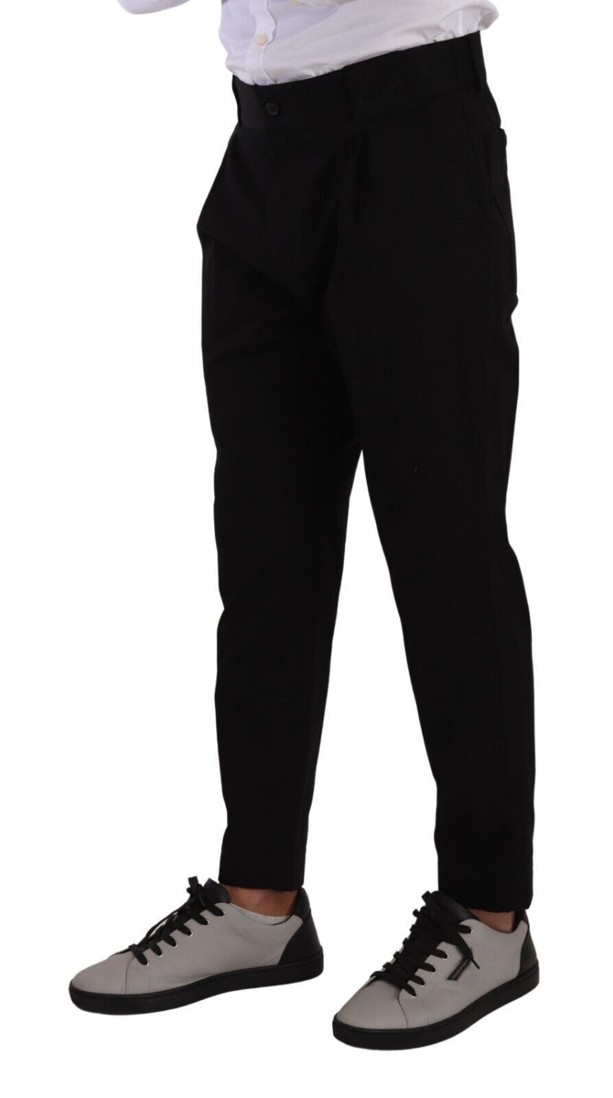 Schwarze Chinohose aus Baumwollstretch