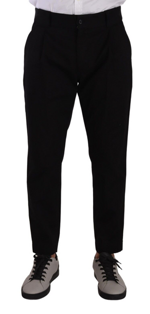 Schwarze Chinohose aus Baumwollstretch