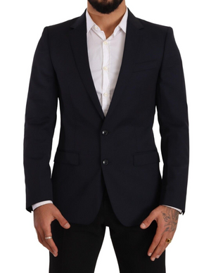Dunkelblauer einreihiger Mantel MARTINI Blazer