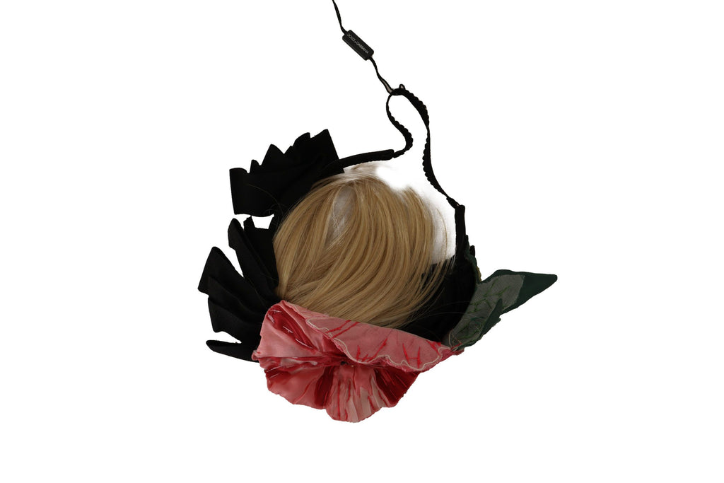 Schwarzes Seiden-Weißhaar-Parrucchiera-Diadem-Stirnband