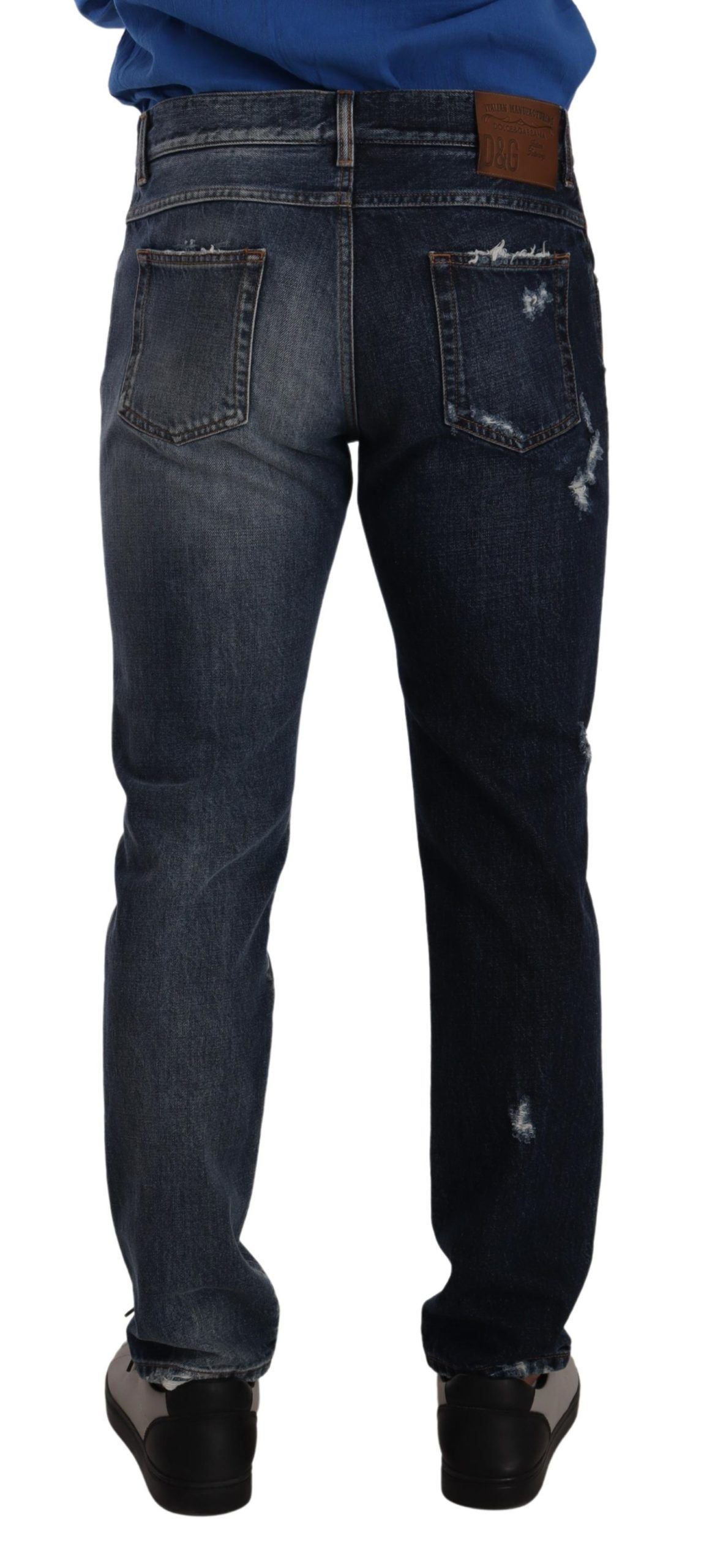 Blaue Jeanshose aus Baumwolle im Regular-Fit