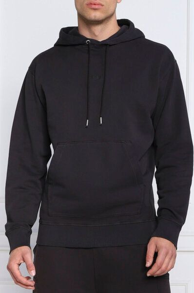 Elegantes dunkelblaues Kapuzensweatshirt aus Baumwolle