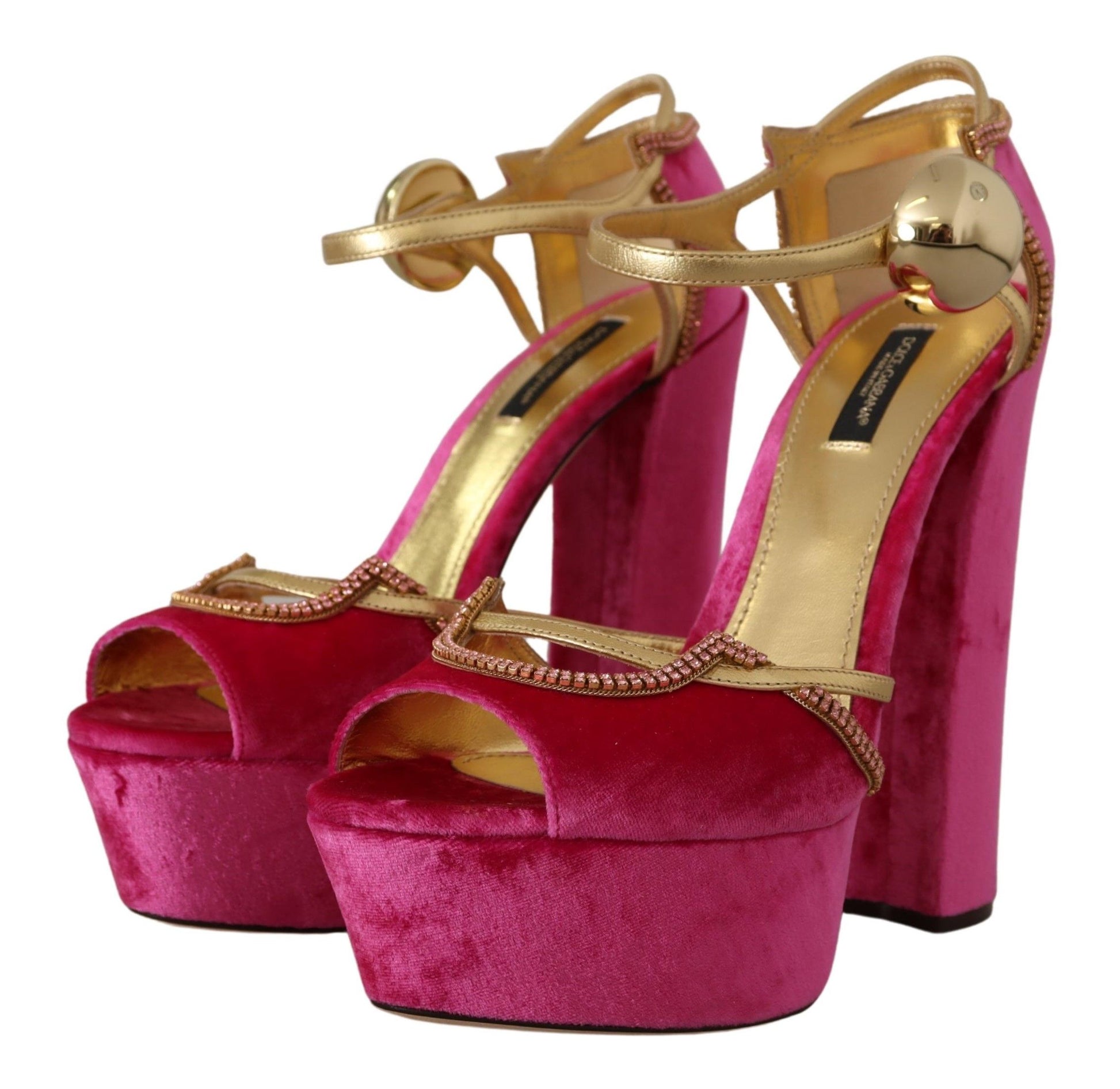 Rosa Samt Kristall Knöchelriemen Sandalen Schuhe