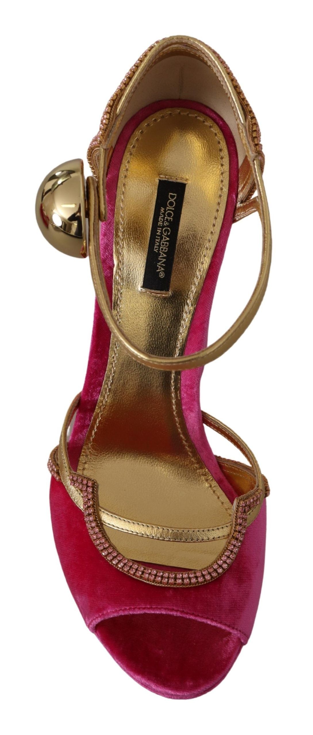 Rosa Samt Kristall Knöchelriemen Sandalen Schuhe