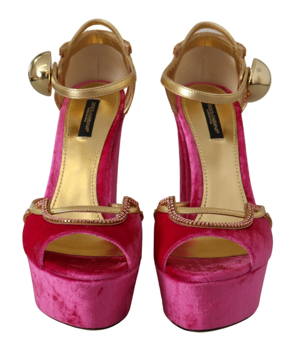 Rosa Samt Kristall Knöchelriemen Sandalen Schuhe