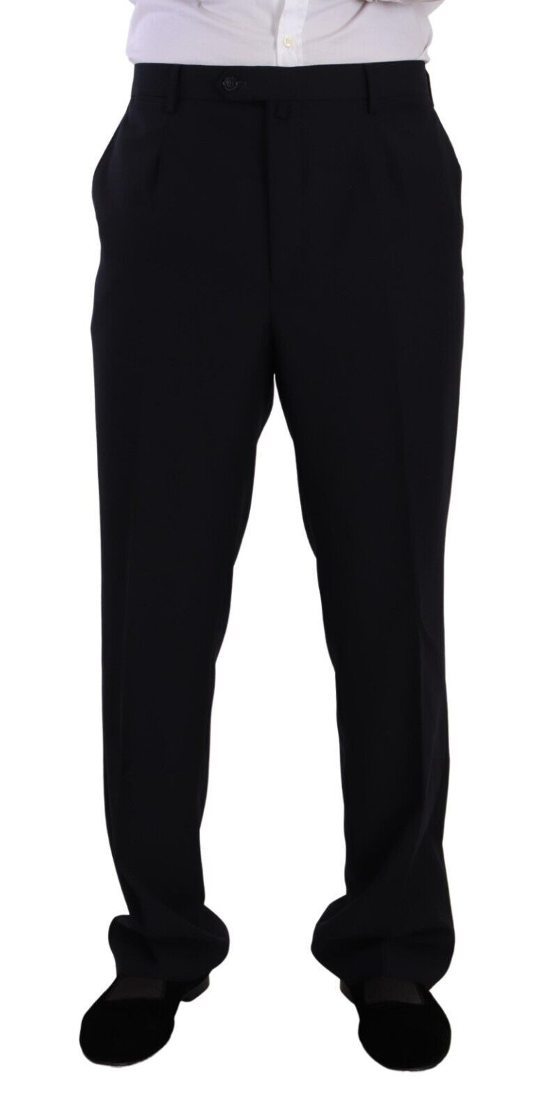 Blauer, einreihiger Anzug aus Polyester