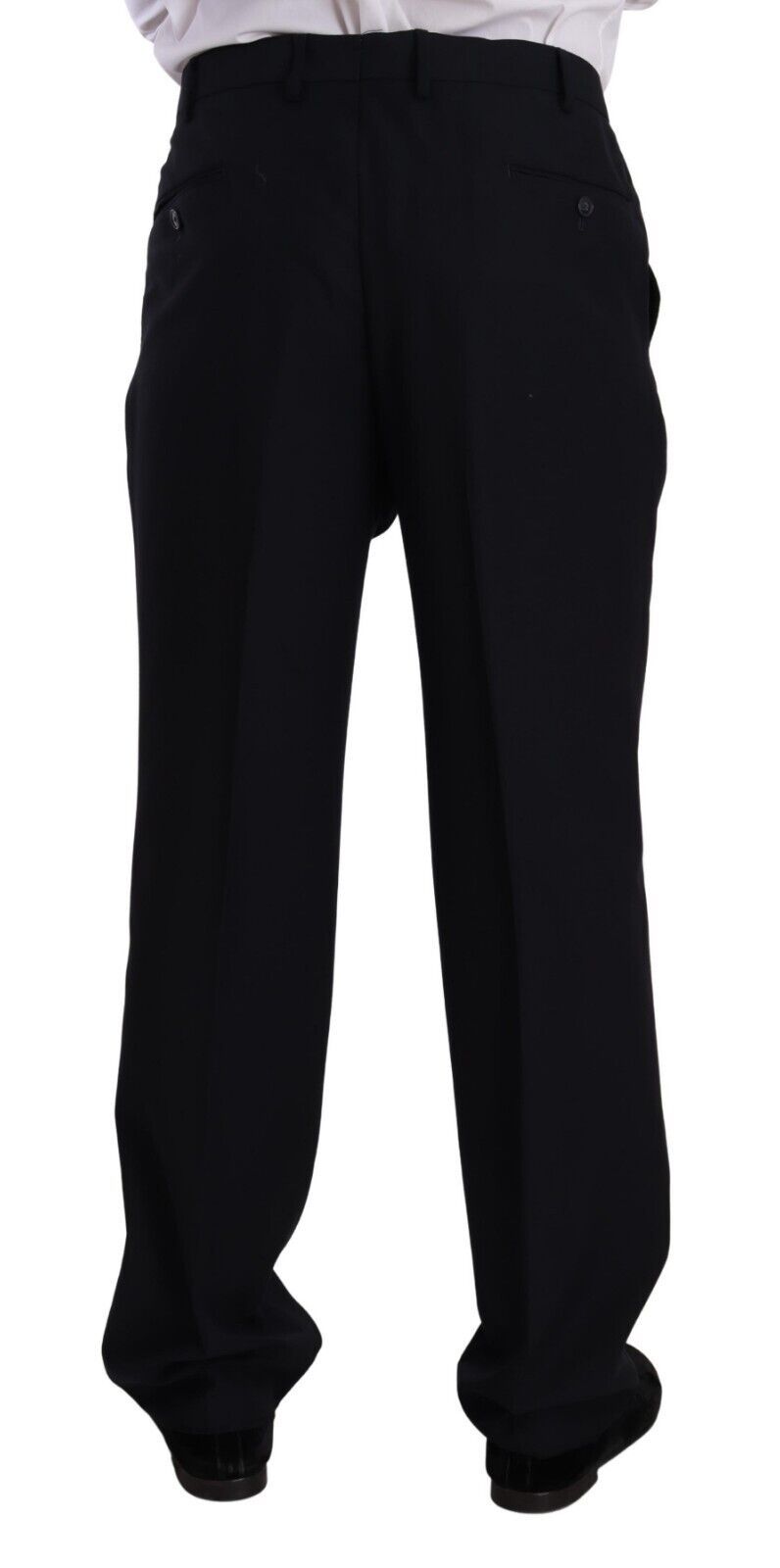 Blauer, einreihiger Anzug aus Polyester