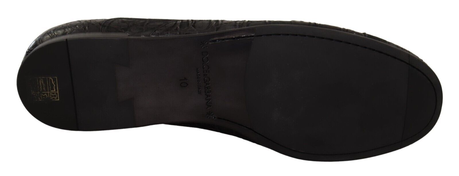 Schwarze Caiman Leder Oxford-Schuhe für Herren