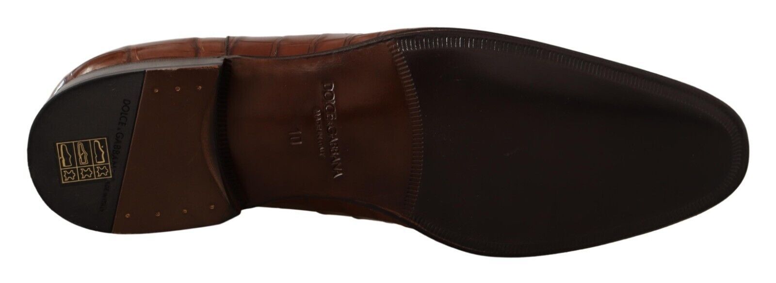 Formelle Derby-Schuhe aus braunem Krokodilleder für Herren